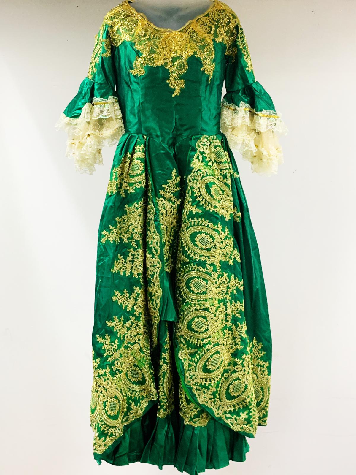 Green sequin dress