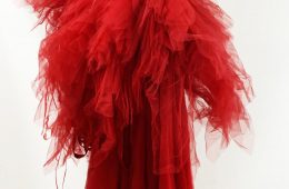 Red fluffy dress