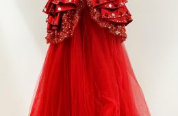Red sequin dress