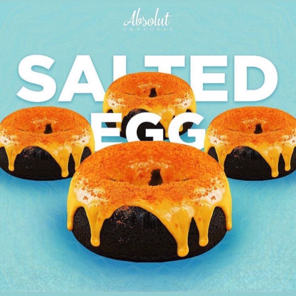 SALTED EGG CHARCOAL CAKE