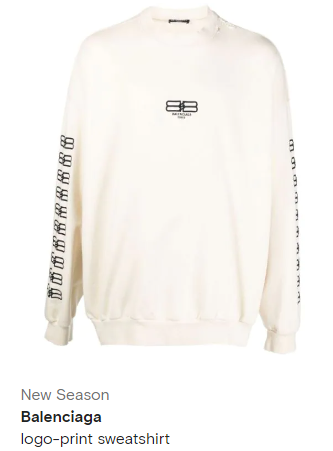 Balenciaga Logo Print Sweatshirt