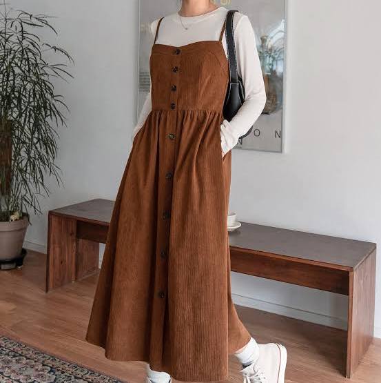 Corduroy Cami Dress Without Tee